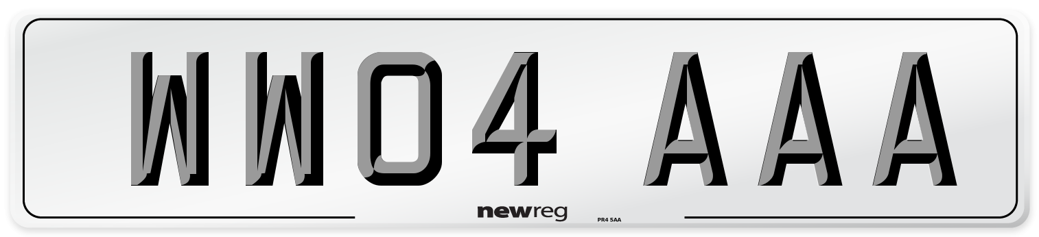 WW04 AAA Number Plate from New Reg